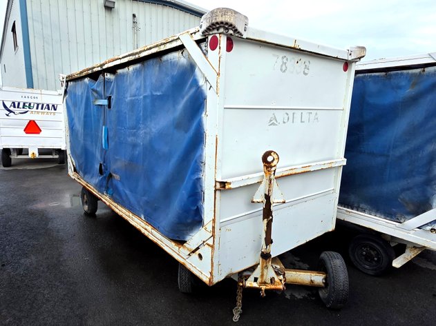 Delta Enclosed Airport Baggage Cart w/ 2 Tiers