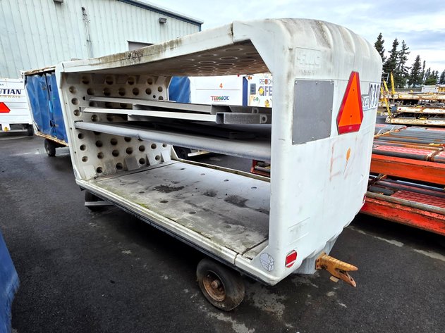 FMC Enclosed Airport Baggage Cart w/ 2 Tiers