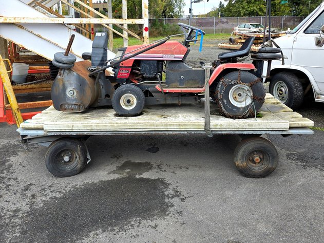 FMC PBC GSE Cart w/ MTD 14/42 Mower & Snowblower Attachment