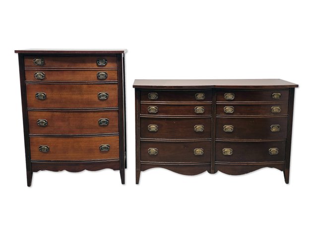 Basic-Witz Furniture Bedroom Set - Highboy & Lowboy Dressers