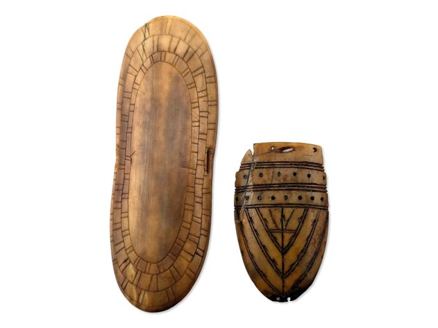 Pre-Contact Punuk or Thule Eskimo Archery Bracer Artifacts