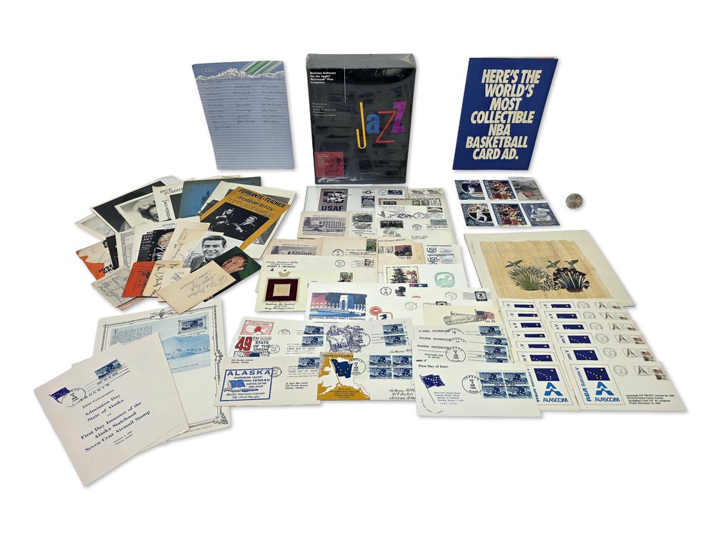 Alaska Statehood Covers, Signed Celebrity Ephemera & 1984 Mexico Libertad