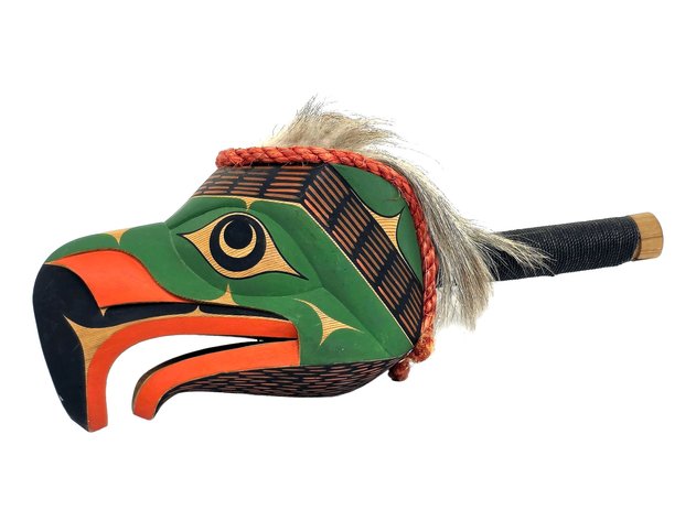 Art Thompson Nuu-chah-nulth Red Cedar Eagle Rattle