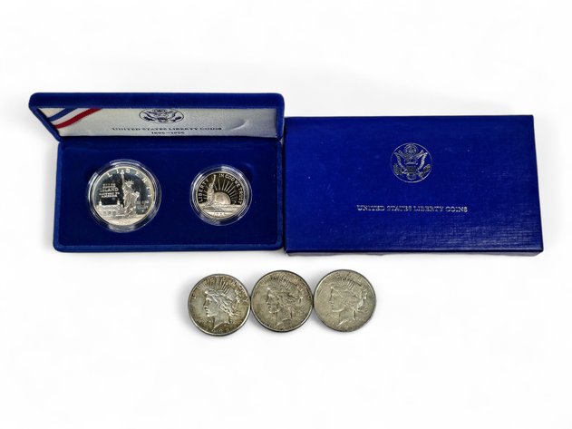 1986 Statue of Liberty Proof Set w/ 1922-S, 1923-D & 1923-S Peace Silver Dollars
