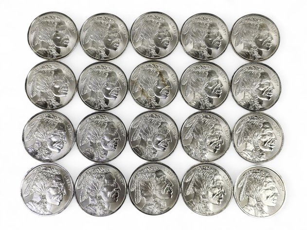 20x 1 ozt Buffalo .999 Fine Silver Rounds