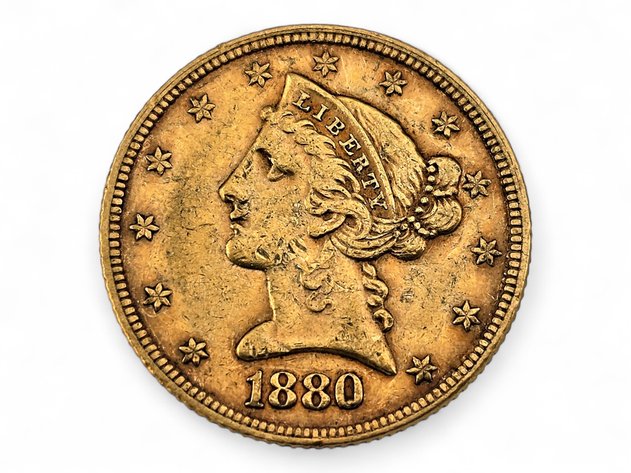 1880 $5 Liberty Head Gold Half Eagle