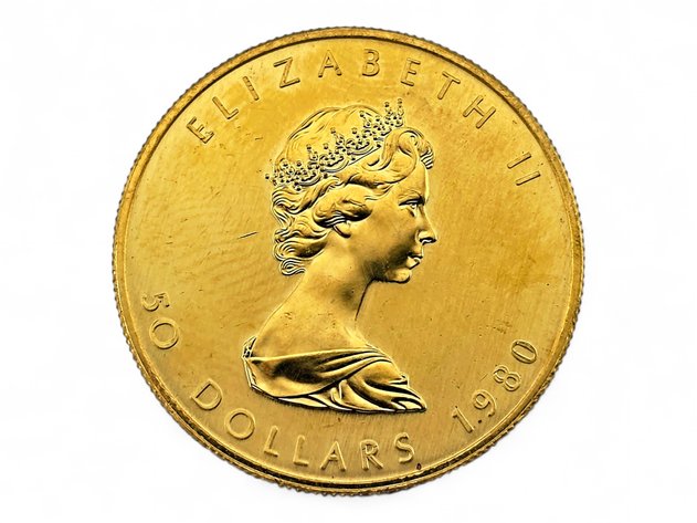 1980 $50 1 ozt Canadian Gold Maple Leaf Coin