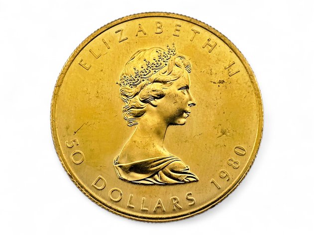 1980 $50 1 ozt Canadian Gold Maple Leaf Coin