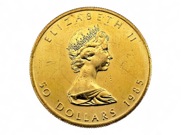 1985 $50 1 ozt Canadian Gold Maple Leaf Coin