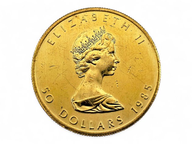 1985 $50 1 ozt Canadian Gold Maple Leaf Coin
