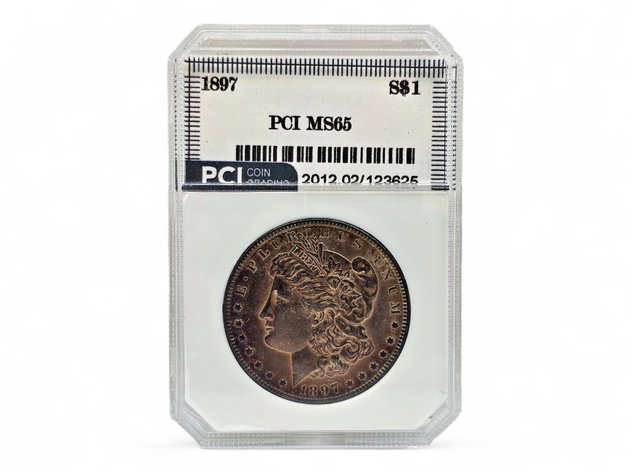 PCI MS65 1897 Morgan Silver Dollar