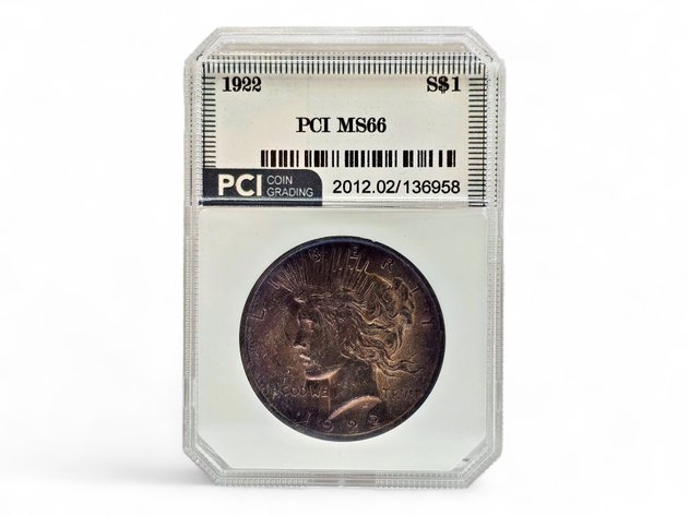 PCI MS66 1922 Peace Silver Dollar