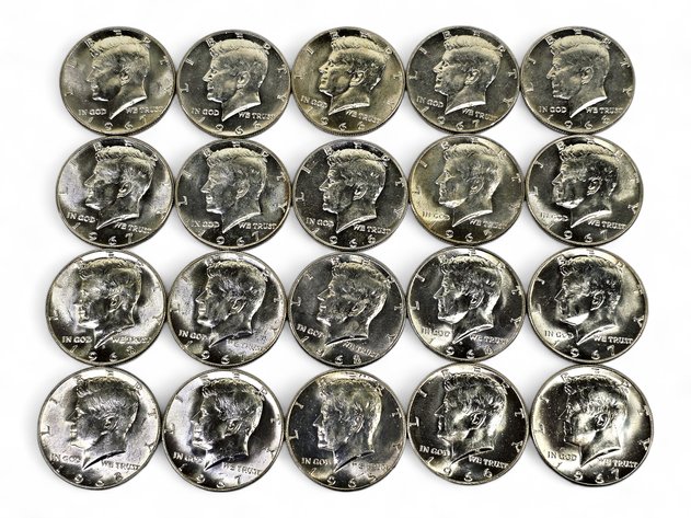 20x 1965-1968 Kennedy Silver Half Dollars