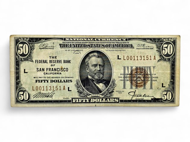1929 $50 San Francisco Federal Reserve Bank Note