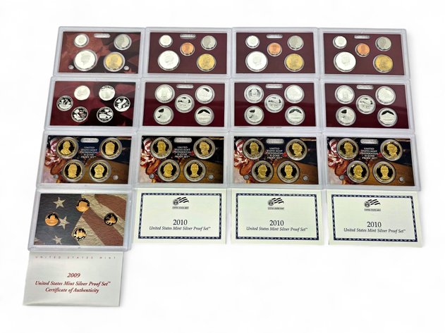 4x 2009 & 2010 U.S. Mint Silver Proof Sets