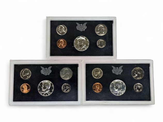 3x 1968 U.S. Mint Proof Sets