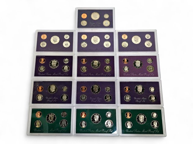 13x 1984-1996 U.S. Mint Proof Sets