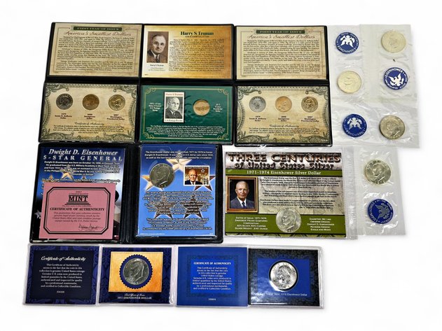 1971-1974 Eisenhower Silver Dollars w/ Eisenhower, Susan B. Anthony & Golden Dollar Sets