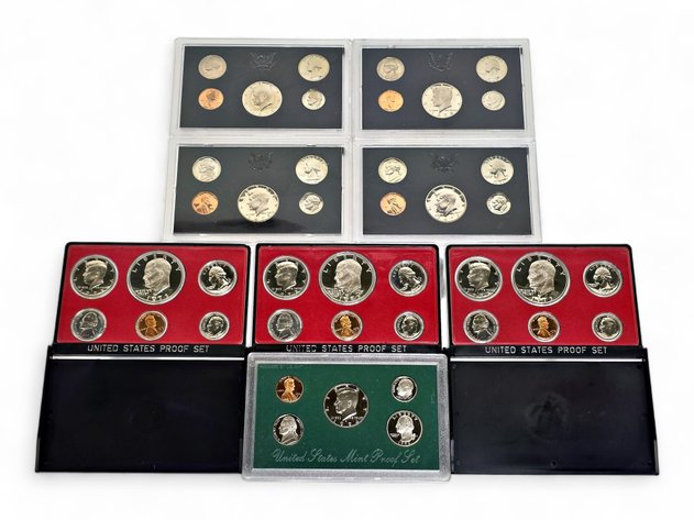 8x 1971-1973 & 1994 U.S. Mint Proof Sets