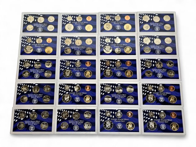 10x 2000-2006 U.S. Mint Proof Sets w/ 50 State Quarters