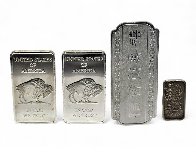 1 ozt & 1/4 ozt .999 Fine Silver Bullion Bars