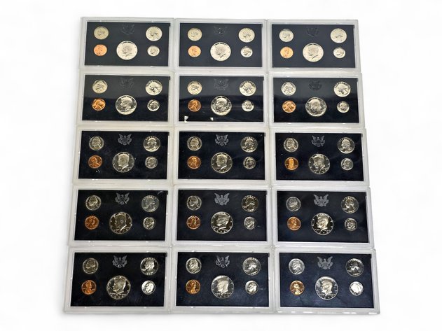 15x 1971 & 1972 U.S. Mint Proof Sets