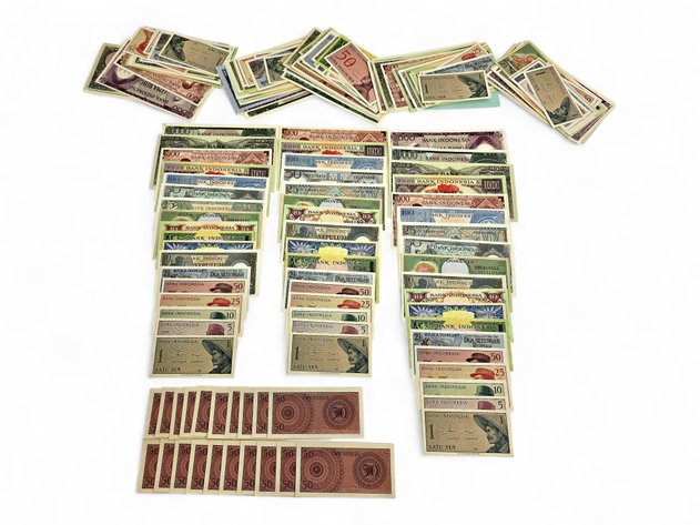 1950s & 1960s Indonesian Fractional Sen & Rupiah Banknotes