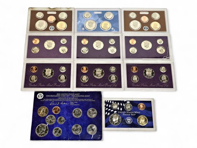 1990s & 2000s U.S. Mint Proof & Uncirculated Coin Sets - Partial & Full Sets