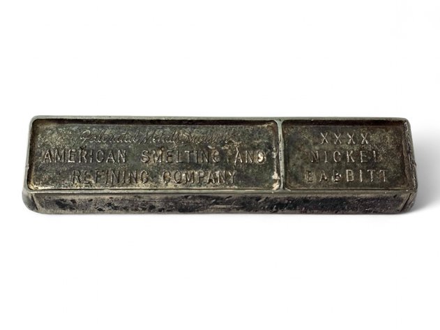 American Smelting & Refining Co. Nickel Babbitt Bar