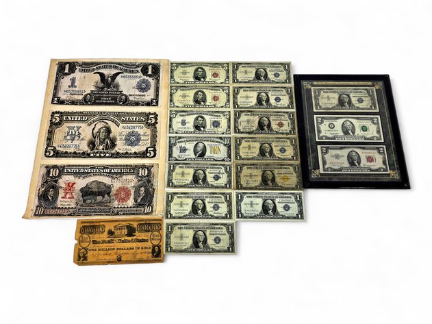 1935-1963 $1, $5 & $10 Silver Certificates w/ $2 Notes & Novelty Certificates