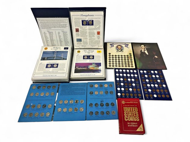 Statehood & Washington Quarter Folders, Lincoln Cent Folders & Coin Reference Book