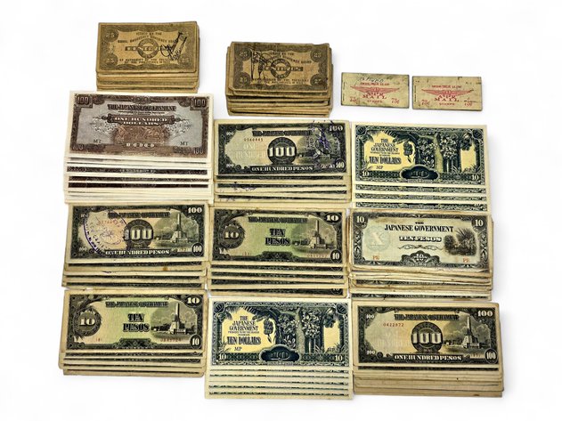 Japanese Invasion Money w/ U.S. Air Mail Stamp Booklets