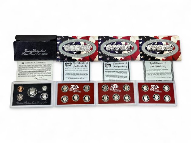 2004-2005, 2007 State Quarters w/ U.S. Mint 1992 Silver Proof Set
