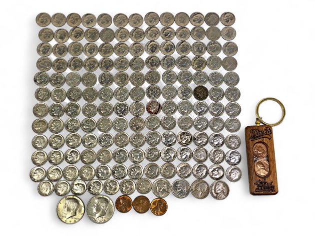 Roosevelt Dimes, Jefferson Nickels, Kennedy Half Dollars, Indian Head & Lincoln Cents
