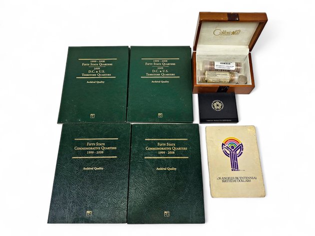 State Quarters Folios, Bicentennial Coins & Medal, Susan B. Anthony Dollars & Washington Quarters