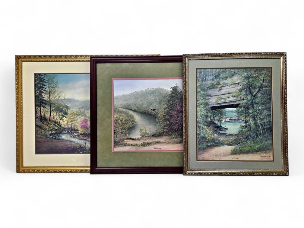 Fred Thrasher Prints - "Mountain Homeplace", "Lover's Leap" & "Nature's Shelter"
