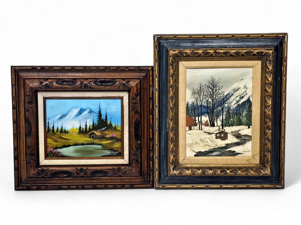 Ingrid Randall & E. Finley Original Alaska-Style Mountain Landscape Paintings