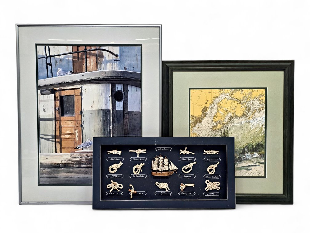 Ed Tussey “All Aboard,” Brenda Schwartz-Yeager “Northern” and Nautical Knot Display