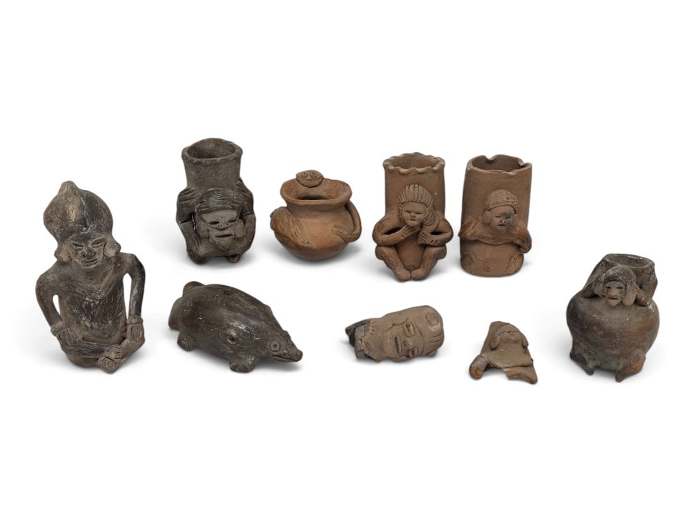 Pre-Columbian-Style Pottery Figurines & Vessels