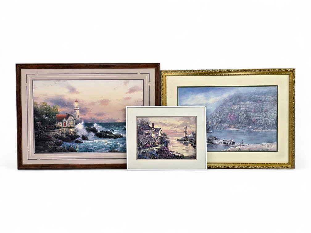 Thomas Kinkade, Fred Thrasher & Carl Valente Framed Prints