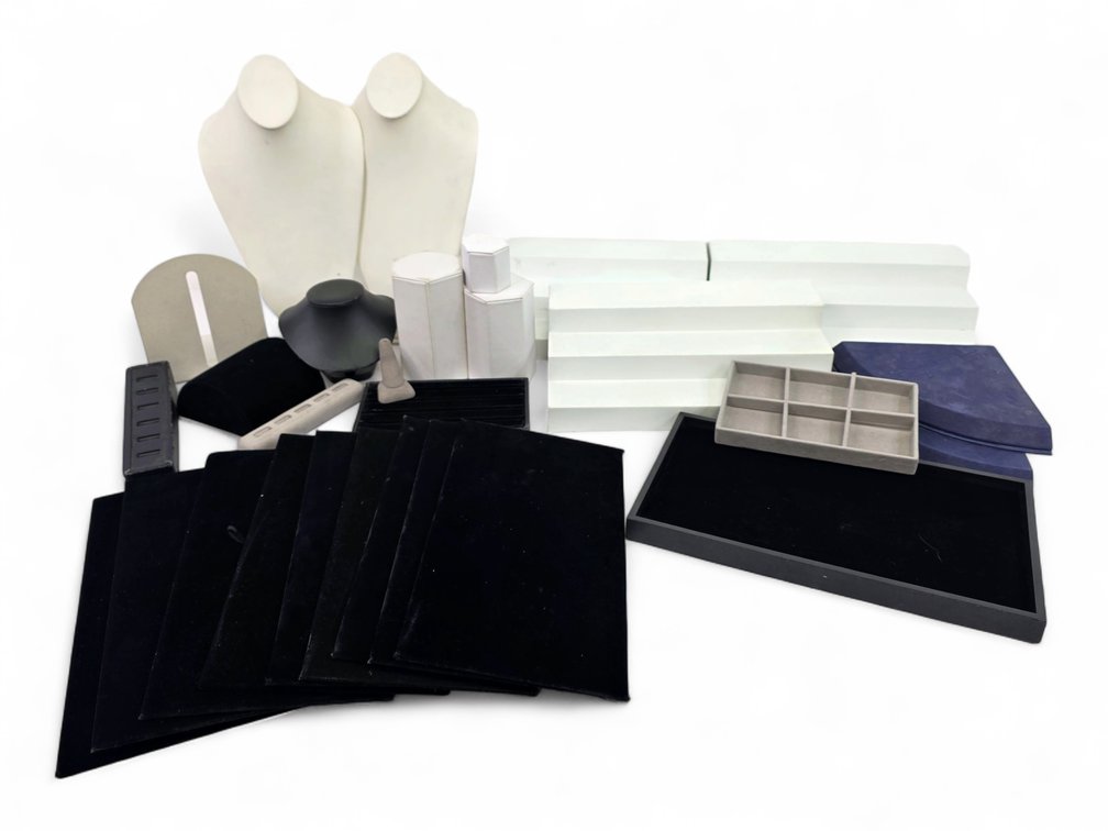 Jewelry Display Stands - Necklace Busts, Ring Rolls, Tray Inserts & More