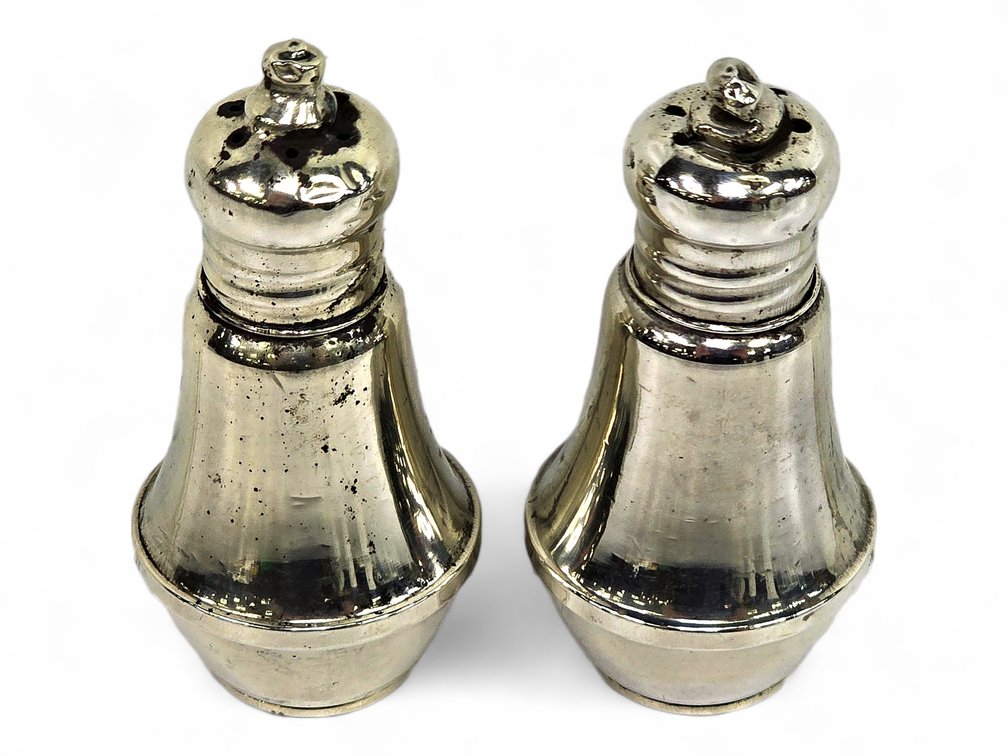 Duchin Creation Weighted Sterling Salt & Pepper Shakers, 146 Grams Gross