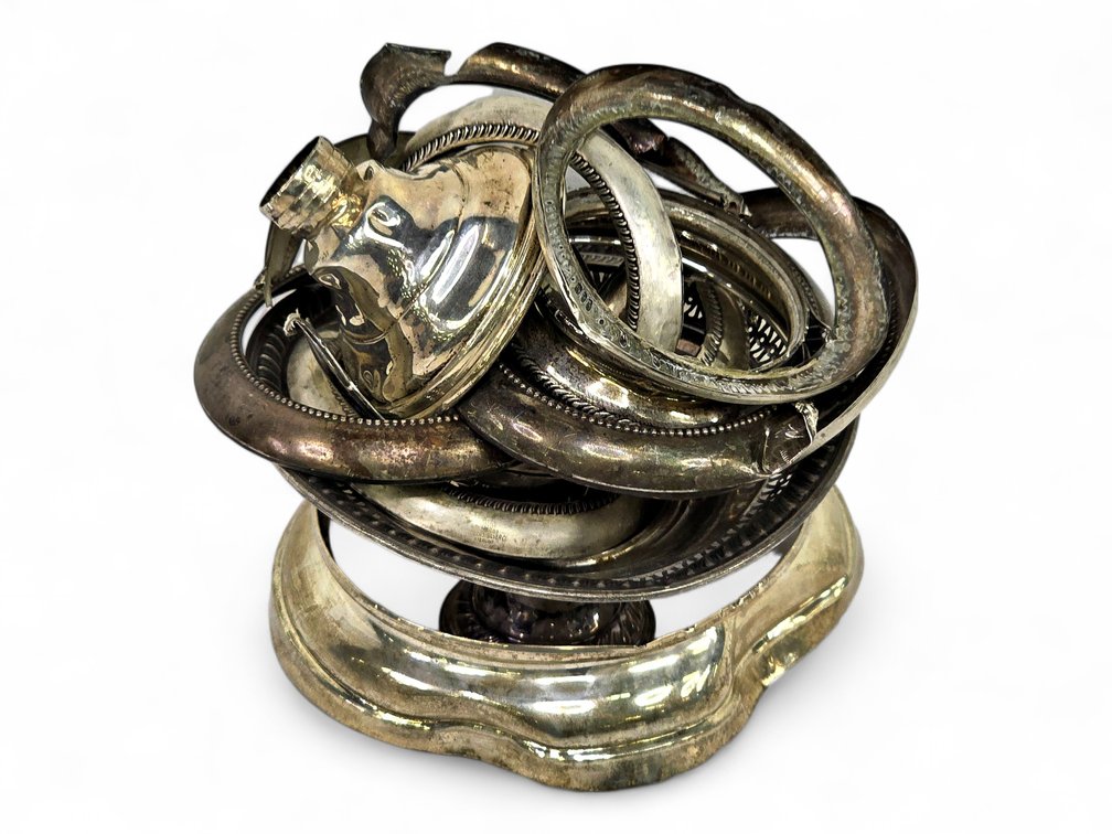 Sterling Silver Components & Weighted Bowl, 12 Pieces, 294 Grams Gross