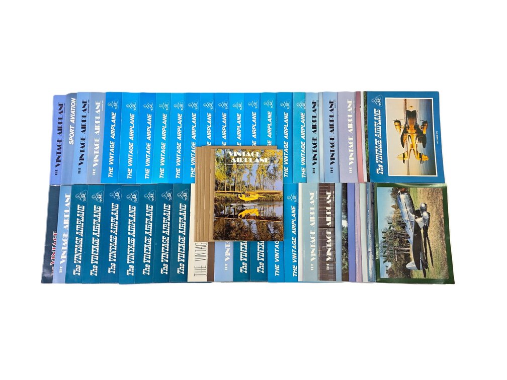 57x “The Vintage Airplane” Magazines, 1973–1988