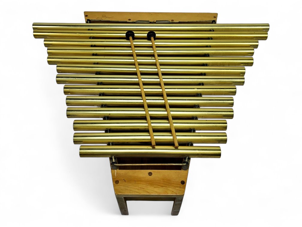 Thirteen-Tube Chime Instrument with Two Mallets