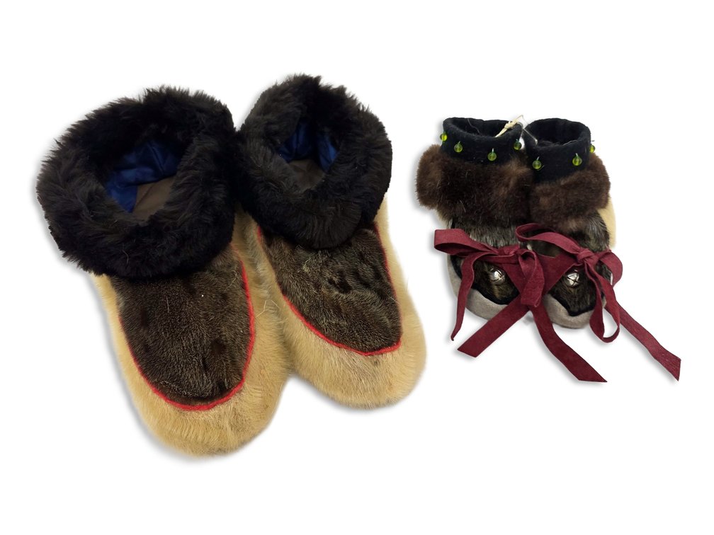 Seal-Fur Moccasins and Children's Fur Mukluks