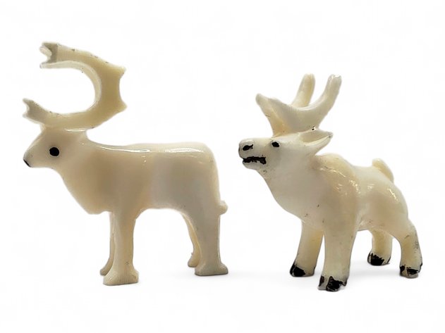 Walrus Ivory Caribou Carvings