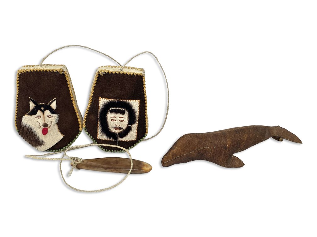 Alaska Native Yo-Yo & Leather Whale Toy