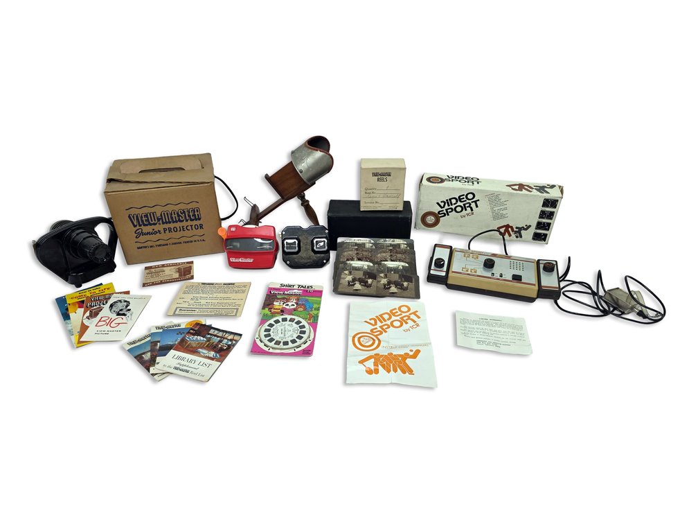 View-Master Projector, Viewers & Reels, H.C. White Stereoscope & Video Sport Game