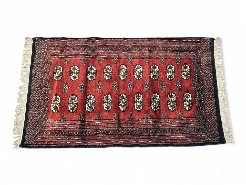 Orange Bokhara-Style Accent Rug, 38 x 68 Inches